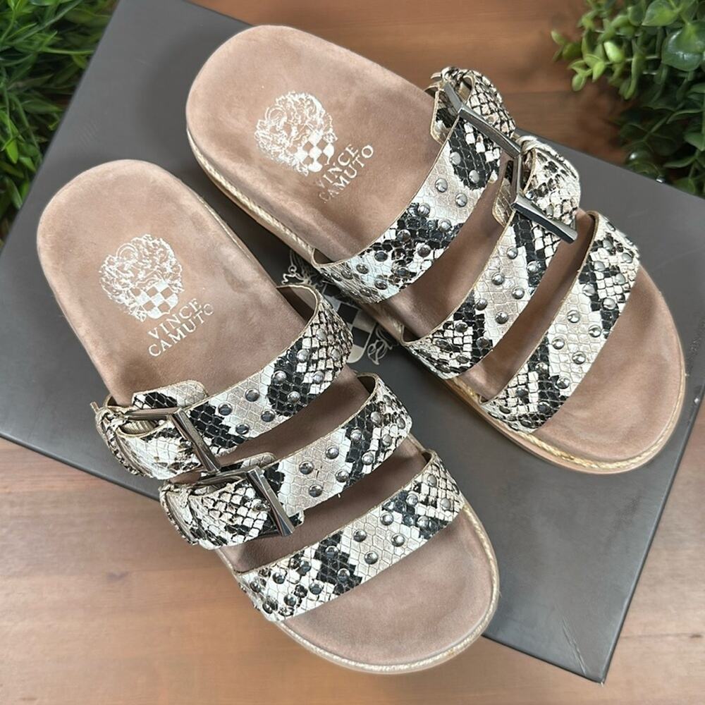 Vince Camuto Ciandra Buckle Slide Sandals Size 6